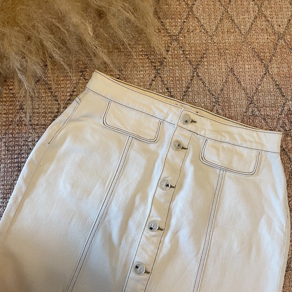 Paige Denim White Skirt